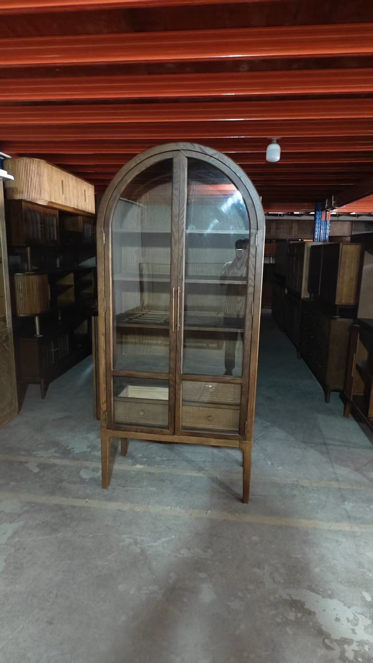 Arched Glass Display Cabinet